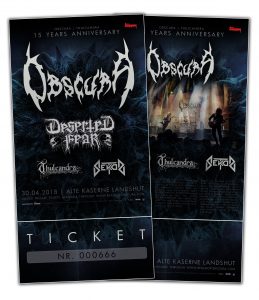 Obscura | 15 Years Anniversary Show - Ticket